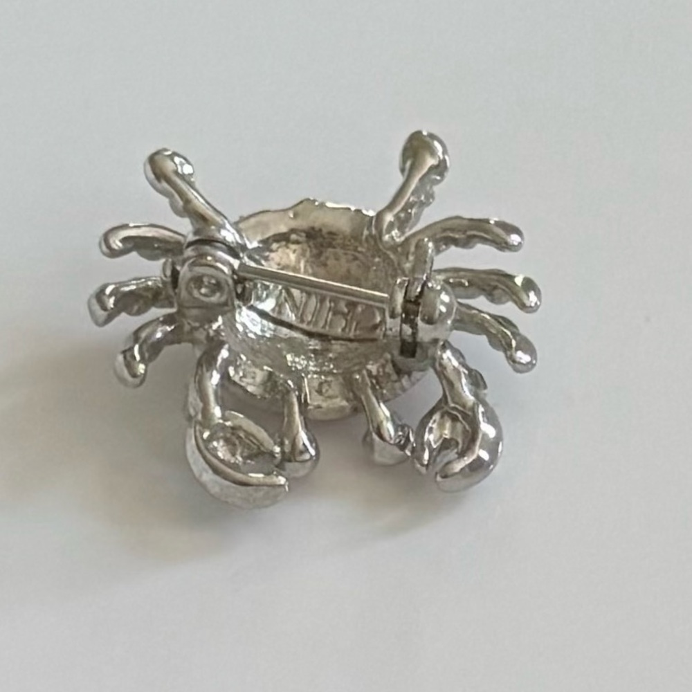 🦀 Cookie Lee Genuine Crystal Pink Crab Brooch - Picture 3 of 7